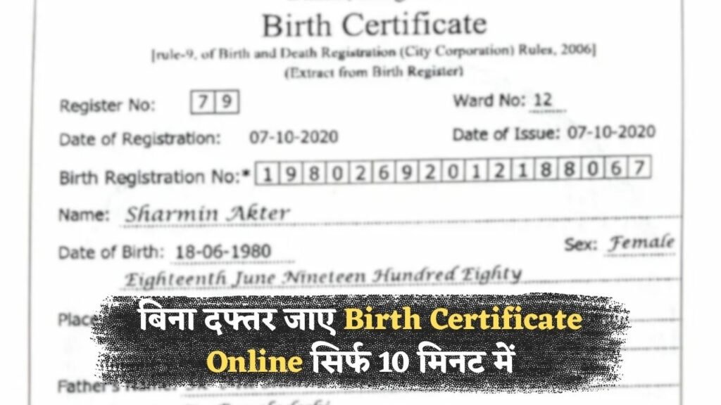 Birth certificate online